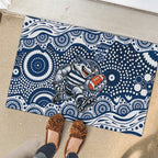 Geelong Cats Rubber Doormat Aboriginal Dot Pattern - Football Mascot Heritage Pride