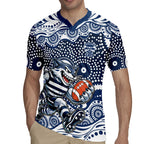 Geelong Cats Rugby Jersey Aboriginal Dot Pattern - Football Mascot Heritage Pride