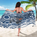 Geelong Cats Sarong Aboriginal Dot Pattern - Football Mascot Heritage Pride
