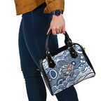 Geelong Cats Shoulder Handbag Aboriginal Dot Pattern - Football Mascot Heritage Pride