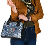 Geelong Cats Shoulder Handbag Aboriginal Dot Pattern - Football Mascot Heritage Pride