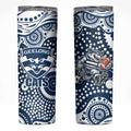 Geelong Cats Skinny Tumbler Aboriginal Dot Pattern - Football Mascot Heritage Pride