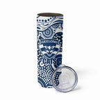 Geelong Cats Skinny Tumbler Aboriginal Dot Pattern - Football Mascot Heritage Pride
