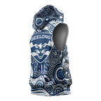 Geelong Cats Sleeveless Hoodie Aboriginal Dot Pattern - Football Mascot Heritage Pride
