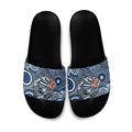 Geelong Cats Slide Sandals Aboriginal Dot Pattern - Football Mascot Heritage Pride