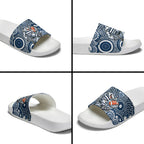 Geelong Cats Slide Sandals Aboriginal Dot Pattern - Football Mascot Heritage Pride