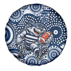 Geelong Cats Spare Tire Cover Aboriginal Dot Pattern - Football Mascot Heritage Pride