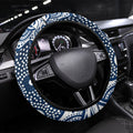 Geelong Cats Steering Wheel Cover Aboriginal Dot Pattern - Football Mascot Heritage Pride