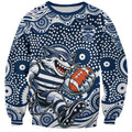 Geelong Cats Sweatshirt Aboriginal Dot Pattern - Football Mascot Heritage Pride