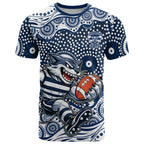 Geelong Cats T Shirt Aboriginal Dot Pattern - Football Mascot Heritage Pride