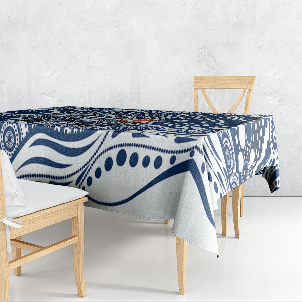 Geelong Cats Tablecloth Aboriginal Dot Pattern - Football Mascot Heritage Pride