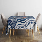 Geelong Cats Tablecloth Aboriginal Dot Pattern - Football Mascot Heritage Pride