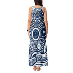 Geelong Cats Tank Maxi Dress Aboriginal Dot Pattern - Football Mascot Heritage Pride