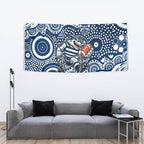 Geelong Cats Tapestry Aboriginal Dot Pattern - Football Mascot Heritage Pride