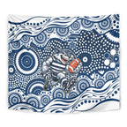 Geelong Cats Tapestry Aboriginal Dot Pattern - Football Mascot Heritage Pride