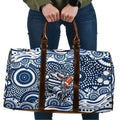 Geelong Cats Travel Bag Aboriginal Dot Pattern - Football Mascot Heritage Pride
