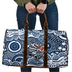 Geelong Cats Travel Bag Aboriginal Dot Pattern - Football Mascot Heritage Pride