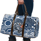 Geelong Cats Travel Bag Aboriginal Dot Pattern - Football Mascot Heritage Pride