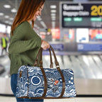 Geelong Cats Travel Bag Aboriginal Dot Pattern - Football Mascot Heritage Pride