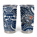 Geelong Cats Tumbler Cup Aboriginal Dot Pattern - Football Mascot Heritage Pride