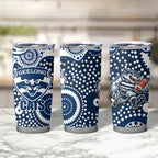Geelong Cats Tumbler Cup Aboriginal Dot Pattern - Football Mascot Heritage Pride