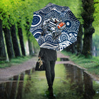 Geelong Cats Umbrella Aboriginal Dot Pattern - Football Mascot Heritage Pride