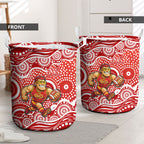 Gold Coast Suns Laundry Basket Aboriginal Dot Pattern - Football Mascot Heritage Pride