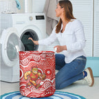 Gold Coast Suns Laundry Basket Aboriginal Dot Pattern - Football Mascot Heritage Pride