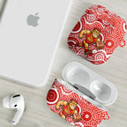 Gold Coast Suns AirPods Case Aboriginal Dot Pattern - Football Mascot Heritage Pride