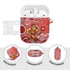 Gold Coast Suns AirPods Case Aboriginal Dot Pattern - Football Mascot Heritage Pride