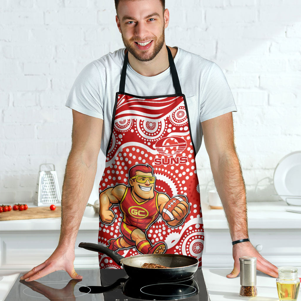 Gold Coast Suns Apron Aboriginal Dot Pattern - Football Mascot Heritage Pride