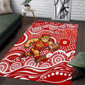 Gold Coast Suns Area Rug Aboriginal Dot Pattern - Football Mascot Heritage Pride