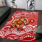 Gold Coast Suns Area Rug Aboriginal Dot Pattern - Football Mascot Heritage Pride