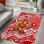 Gold Coast Suns Area Rug Aboriginal Dot Pattern - Football Mascot Heritage Pride