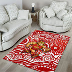 Gold Coast Suns Area Rug Aboriginal Dot Pattern - Football Mascot Heritage Pride