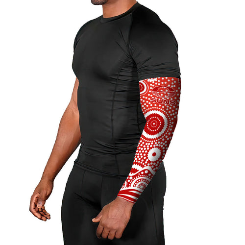 Gold Coast Suns Arm Sleeves Aboriginal Dot Pattern - Football Mascot Heritage Pride
