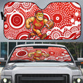 Gold Coast Suns Auto Sun Shade Aboriginal Dot Pattern - Football Mascot Heritage Pride