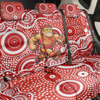 Gold Coast Suns Back Car Seat Cover Aboriginal Dot Pattern - Football Mascot Heritage Pride