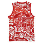 Gold Coast Suns Basketball Jersey Aboriginal Dot Pattern - Football Mascot Heritage Pride