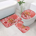 Gold Coast Suns Bathroom Set Aboriginal Dot Pattern - Football Mascot Heritage Pride