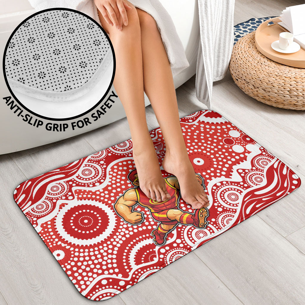 Gold Coast Suns Bathroom Set Aboriginal Dot Pattern - Football Mascot Heritage Pride