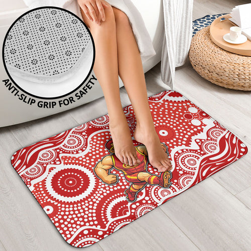 Gold Coast Suns Bathroom Set Aboriginal Dot Pattern - Football Mascot Heritage Pride