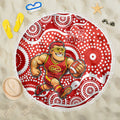 Gold Coast Suns Beach Blanket Aboriginal Dot Pattern - Football Mascot Heritage Pride