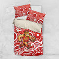 Gold Coast Suns Bedding Set Aboriginal Dot Pattern - Football Mascot Heritage Pride
