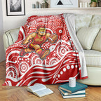 Gold Coast Suns Blanket Aboriginal Dot Pattern - Football Mascot Heritage Pride