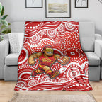Gold Coast Suns Blanket Aboriginal Dot Pattern - Football Mascot Heritage Pride