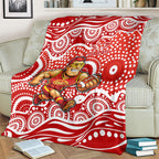 Gold Coast Suns Blanket Aboriginal Dot Pattern - Football Mascot Heritage Pride