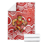 Gold Coast Suns Blanket Aboriginal Dot Pattern - Football Mascot Heritage Pride