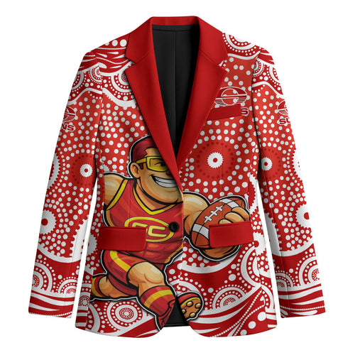 Gold Coast Suns Blazer Aboriginal Dot Pattern - Football Mascot Heritage Pride