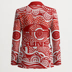 Gold Coast Suns Blazer Aboriginal Dot Pattern - Football Mascot Heritage Pride